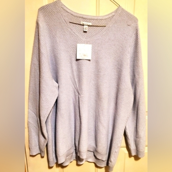 Soft Blue Sparkly Sweater, Croft & Barrow - Picture 2 of 6